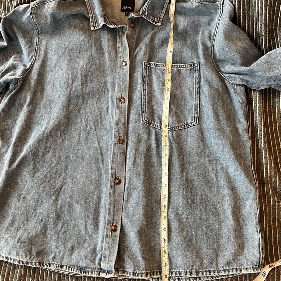 Reitmans Womens Denim Overshirt - Picture 8 of 9